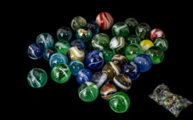 Collection of Antique Marbles. Large Col