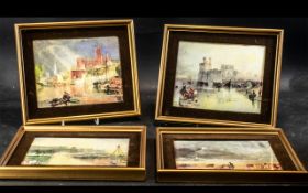 Four Framed Pictures of Views of England