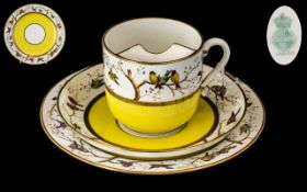 Antique Minton Moustache Cup + Side Plates.