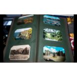 Collection of Postcards in an Album, comprising transport,travel, trains, buses, aircraft,