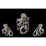 Impressive Silver Ring In the Form of An Octopus.