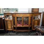 A Victorian Rosewood Breakfront Chiffonier Base profusely inlaid throughout with central astrail