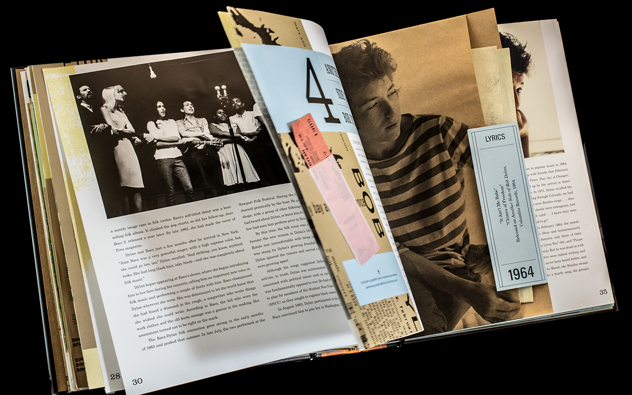 Bob Dylan Scrapbook 1956 - 1966 - Illustrated Early Years of Legendary Musician Bob Dylan, - Image 3 of 3