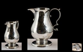 George II Superb Sterling Silver Sparrow Beak Cream Jug of Small Proportions and Plain Form.