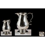 George II Superb Sterling Silver Sparrow Beak Cream Jug of Small Proportions and Plain Form.