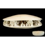 Japanese - Meiji Period 1864 - 1912 Superb Carved Ivory Clam,