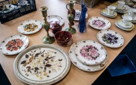 Collection of Royal Albert Cabinet Plates from the Queen Mother's Favourite Flowers Series,