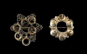 Norwegian - Pair of Early 20th Century Silver Brooches,