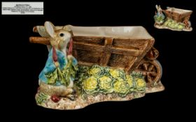 Beatrix Potter Border Fine Arts Hand Painted Ceramic Figure 'Peter Rabbit' with wheel barrow, no.