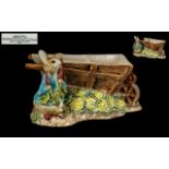 Beatrix Potter Border Fine Arts Hand Painted Ceramic Figure 'Peter Rabbit' with wheel barrow, no.