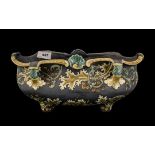 German Mettlach Art Nouveau Style Shaped Planter,