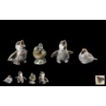 Bing and Grondahl Three Towers Hand Painted Small Bird Figures ( 4 ) In Total. Comprises 1/ Chick,