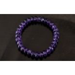 Amethyst Faceted Rondelle Bracelet,