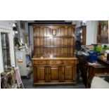Titchmarsh and Goodwin Oak Dresser And Rack,