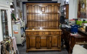 Titchmarsh and Goodwin Oak Dresser And Rack,