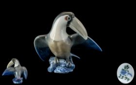 Royal Copenhagen Hand Painted Porcelain Bird Figure Comprises: Toucan, Model No 2574.