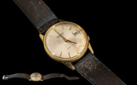 A Gent's Seiko Automatic Wrist Watch, silver dial, battened numerals with subsidiary seconds,
