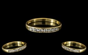 18ct Gold - Top Quality 8 Stone Diamond Ring. Full Hallmark for 750 - 18ct.