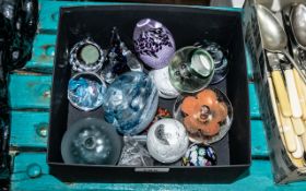 Box Containing a Quantity of Paper Weights, some marked Caithness, fifteen in total,