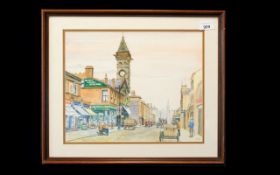 Framed Limited Edition Print of Preston Town, 105/500,