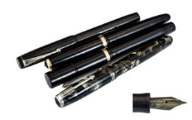Collection of Fountain Pens - Early ( 4 ) In Total. Comprises 1/ Parker Geo. S.