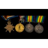 World War I Trio of Medals Awarded to P.T.E H. Bilsbury - 21539, G.GDS.