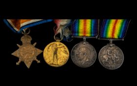 World War I Trio of Medals Awarded to P.T.E H. Bilsbury - 21539, G.GDS.