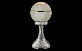 Early to Mid Century Mushroom Shaped Glass Lamp,