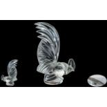 Lalique - France Superb Moulded Glass Figure of a Rooster, Model 1135.