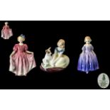 Royal Doulton Hand Painted Porcelain Figure ' Golden Days ' HN2274. Designer M. Davies.