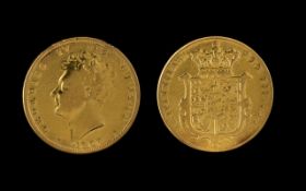 George IIII 22ct Gold Full Sovereign - Date 1826,