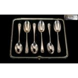 Boxed Set of ( 6 ) Six Sterling Silver Teaspoons.