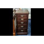 Leather Topped Antique Tall Boy Chest of Drawers.