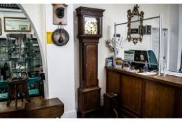 18th Century Oak Cased 30 Hour Long Case Clock, with 13" brass dial marked Winstanley, Walton.