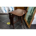 Edwardian Mahogany Inlaid Dropleaf Sutherland Table. An Edwardian Inlaid mahogany Sutherland