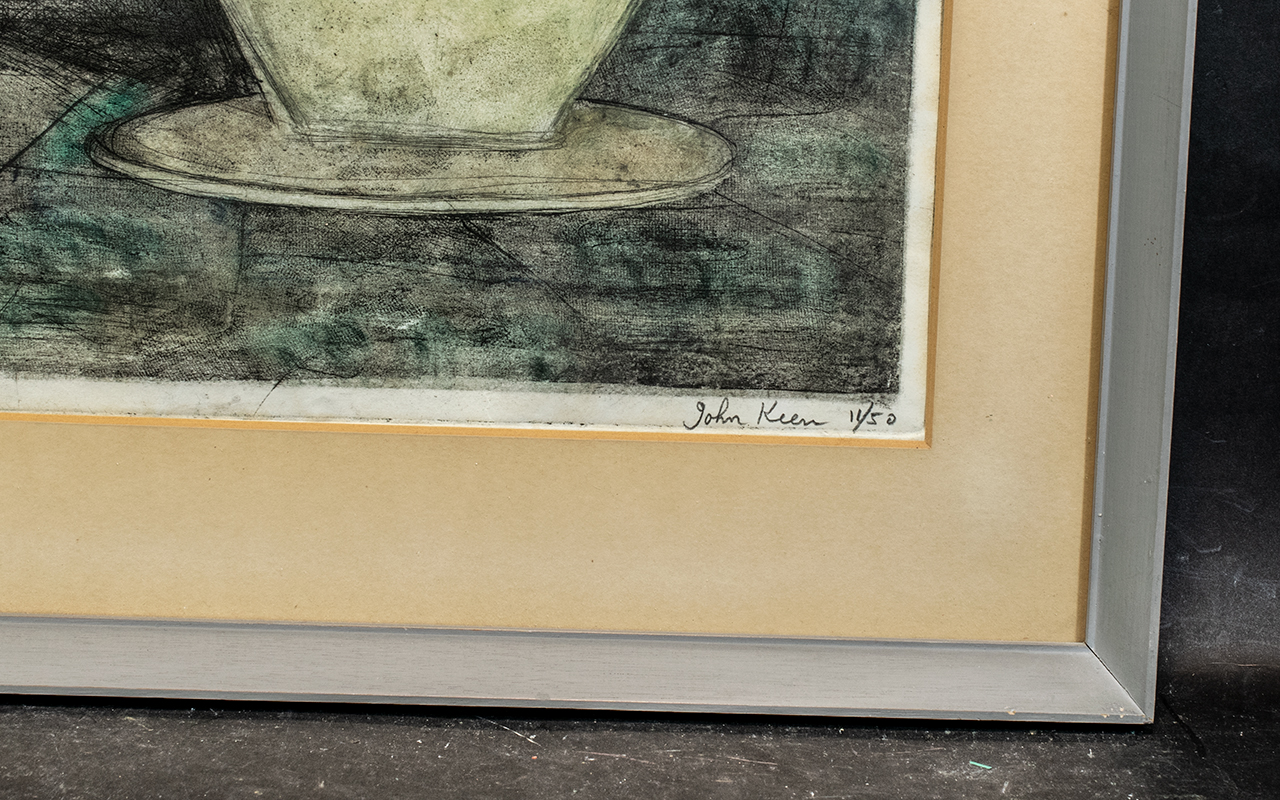 John Keen - British Artist 1924 - 2019 Artist Pencil Signed Ltd and Numbered Edition Coloured - Image 2 of 2
