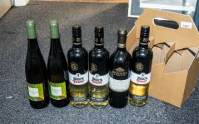Collection of ( 6 ) Vintage Wine Bottles. All With Seals Intact. Comprises 1/ Mitchelton Blackwood