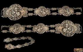 Art Nouveau Silver Ladies Belt ( Nurses ) Birmingham 1897.