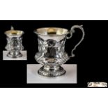 William IV - Excellent Quality Sterling Silver Embossed Cup of Pleasing Proportions, Gilt Interior.