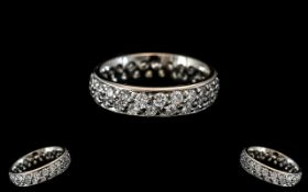 Platinum - Superb Quality Diamond Set Full Eternity Ring,