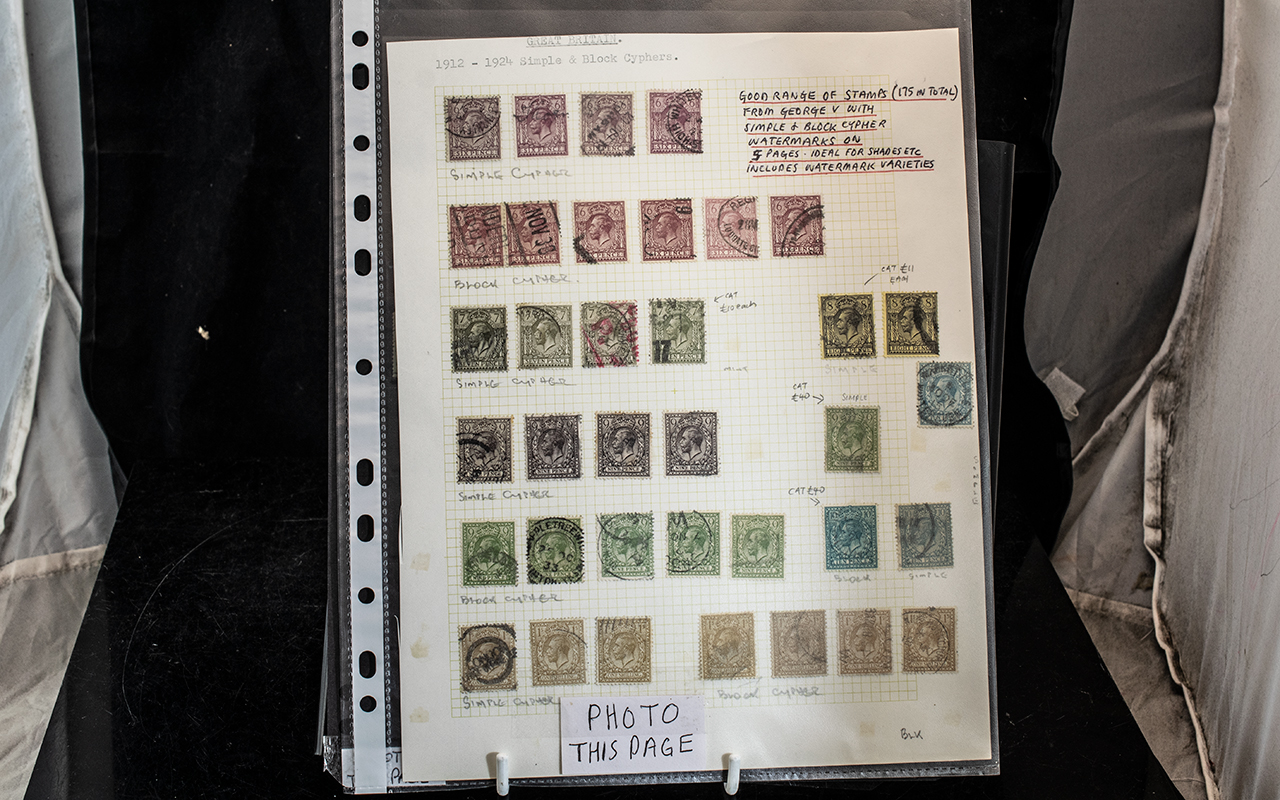 Stamps Interest GB Mint and used collection on hagners or leaves from 1840 2d blue 4 margin through - Image 3 of 3