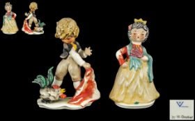 W. Goebel - Early Pair of Hand Painted Figures ( 2 ) Comprises 1/ Figure of a Young Matador with