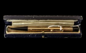 S Mordan and Co 9ct Gold Propelling Pencil fully hallmarked,