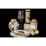 Good Mixed Lot of Collectables, Oriental Silver Plate etc, Large Masons Ginger Jar,
