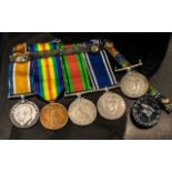 Group of Four Medals WWI, War Medal and Victory Medal, awarded to 3513 Pte D. McGregor, R.