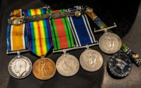 Group of Four Medals WWI, War Medal and Victory Medal, awarded to 3513 Pte D. McGregor, R.