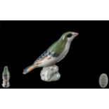 Bing and Grondahl Three Towers Hand Painted Porcelain Bird Figure ' Linnet ' Model No 1887. Designer