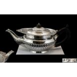 Victorian Period Superb Quality Sterling Silver Tea Pot of Pleasing Design and Proportions.