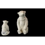 Antique Porcelain Bear In Sitting Form.