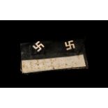 World War II German Nazi Swastika Earrings, in unmarked white metal with screw back studs.
